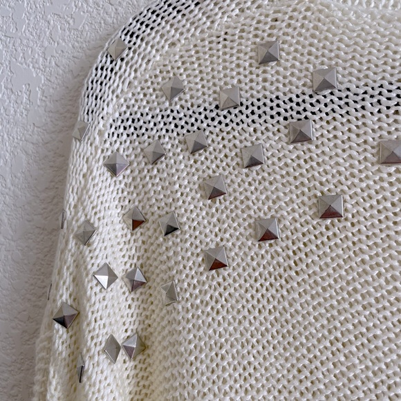 Nollie Off white sweater top with studs | Size XS - Picture 3 of 5